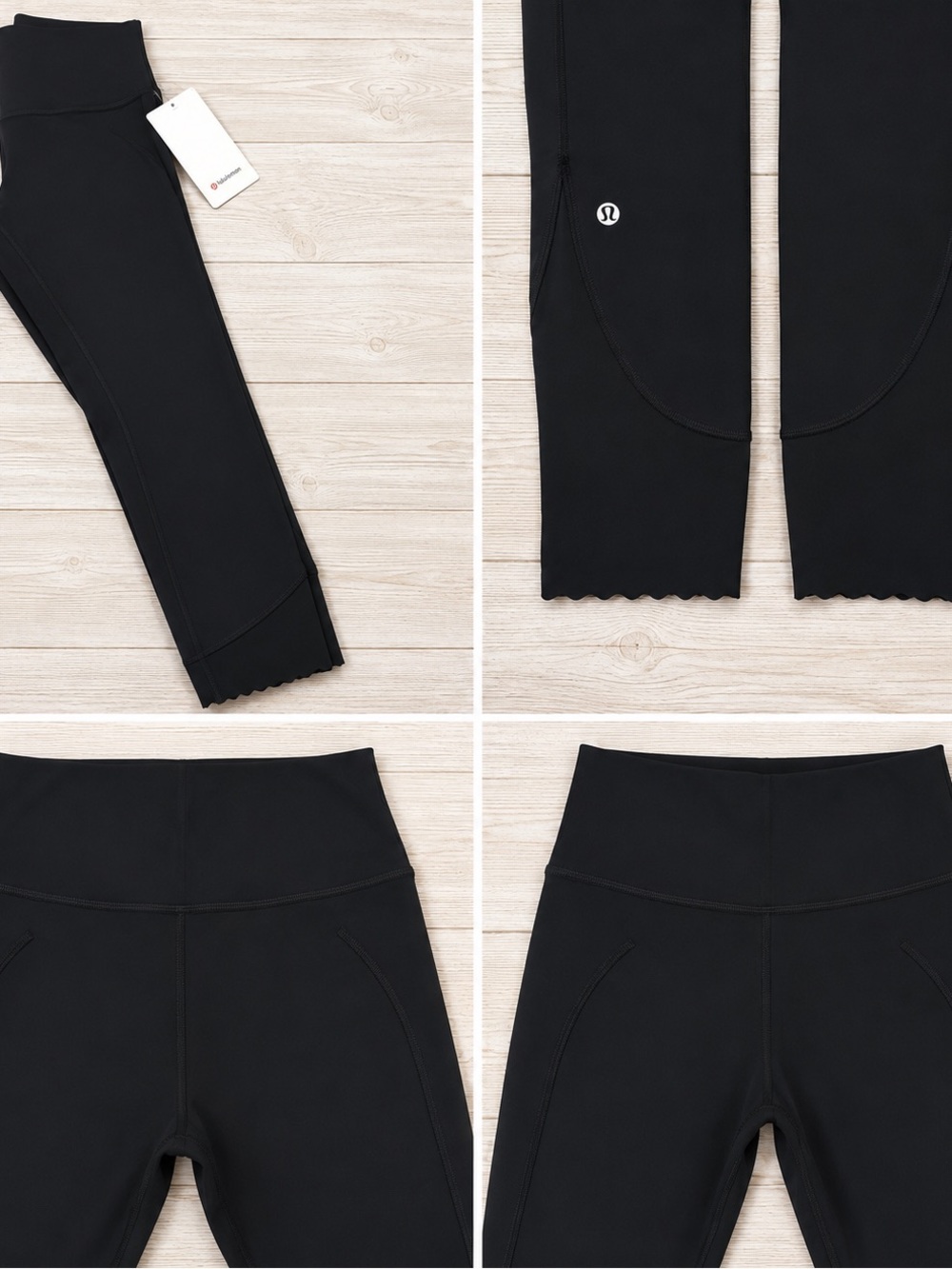 ***RARE! Lululemon~  Align High Rise Pant 25” Scallop in classic Black, Size 6.